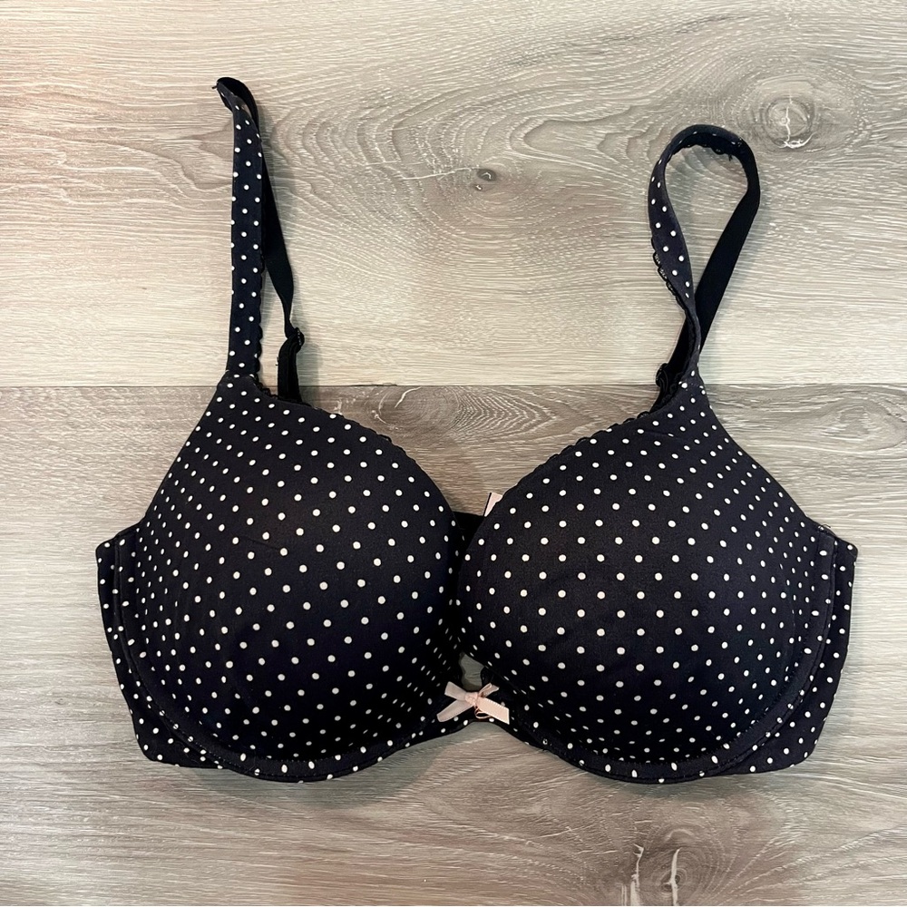 Victoria’s Secret Black Polka Dot T-Shirt Bra